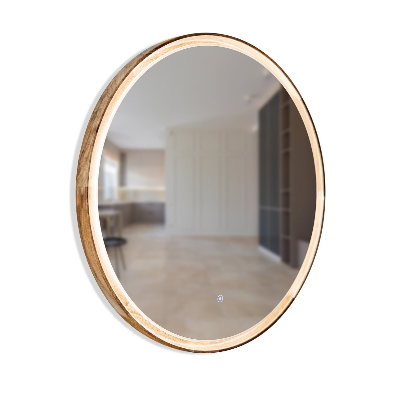 Зеркало Solar Eclipse LED 80 Natural Walnut Luxury Wood - Зображення 11083799-acb74.jpg