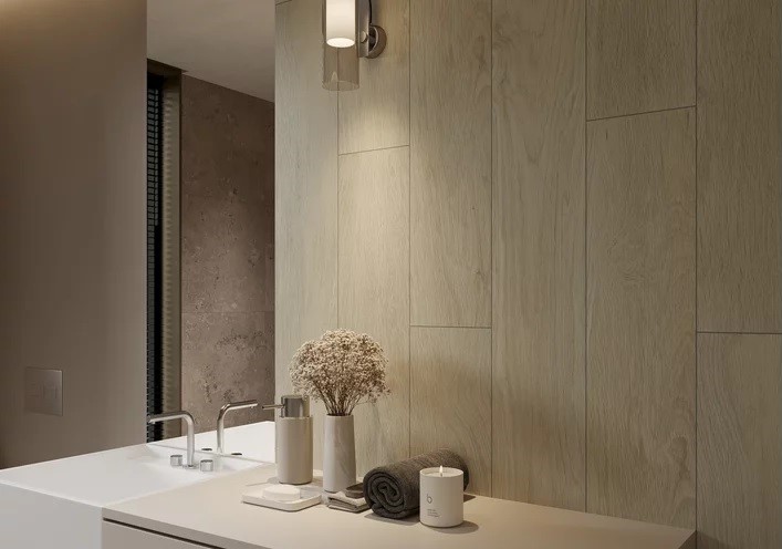 Плитка керамогранітна Warmwood Crema RECT STR 198x1198x8 Paradyz - Зображення 111107735-5753e.jpg