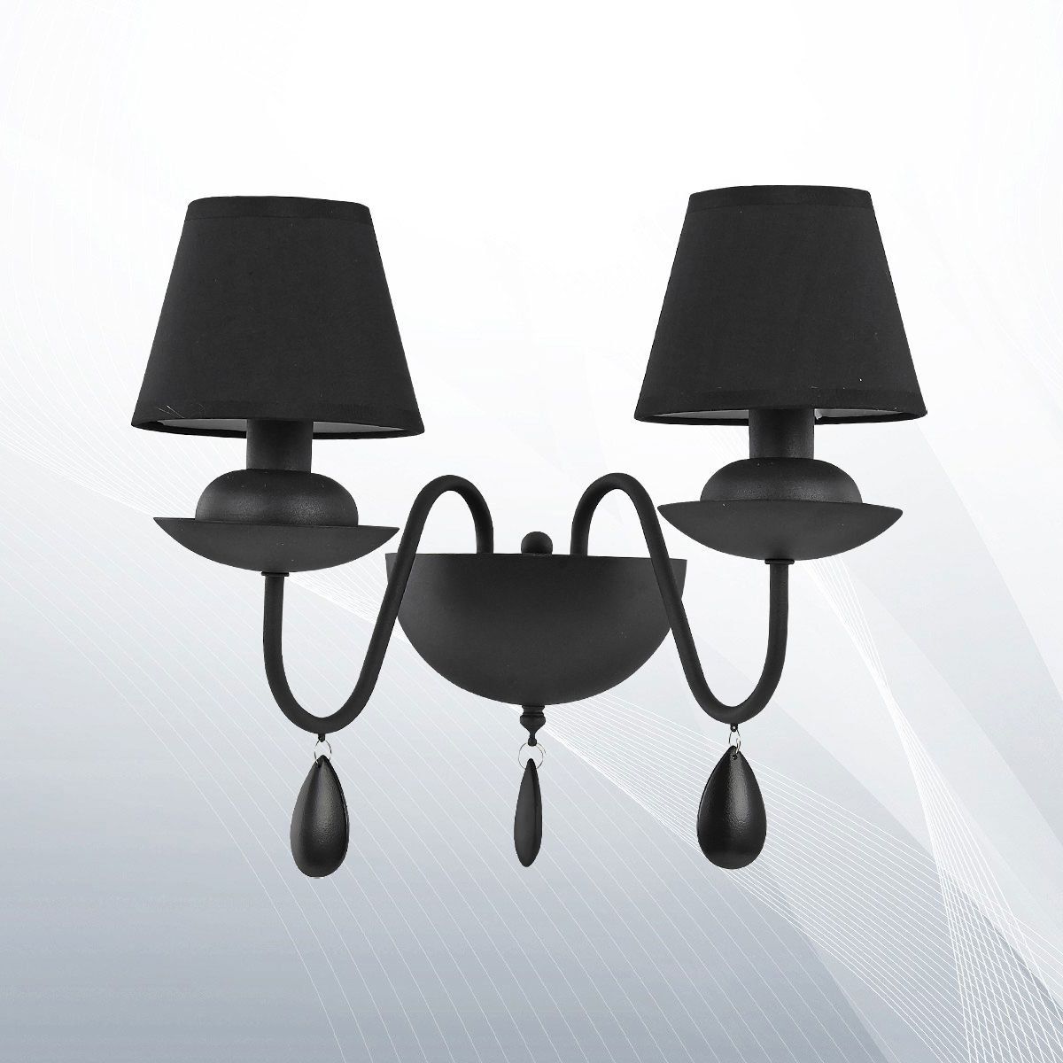 Бра BLANCHE AP2 NERO (111889), IDEAL LUX - Зображення