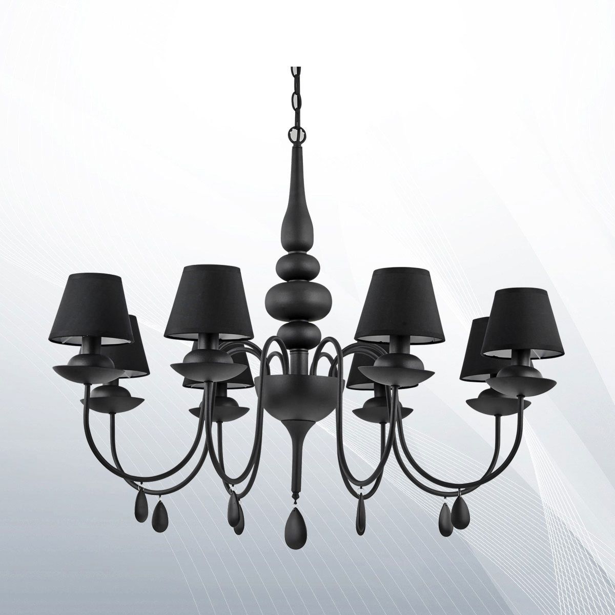 Люстра BLANCHE SP8 NERO (111896), IDEAL LUX - Зображення