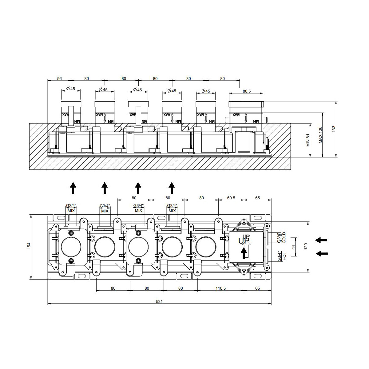 Вбудована частина змішувача 63015031 Gessi - Зображення 112000517-5c335.jpg