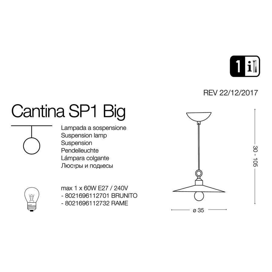 Люстра CANTINA SP1 RAME (112732), IDEAL LUX - Зображення 112701-.jpg