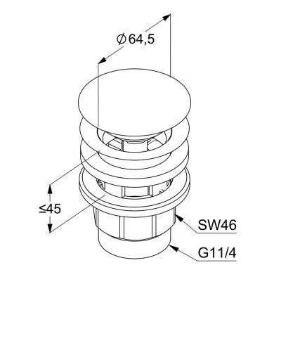 Донний клапан Push-Open 10426N0-00 brushed gold Kludi - Зображення 113711494-a4faf.jpg