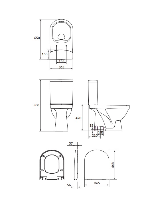 Компакт Zip 783 SimpleOn 021 з кришкою дюропласт soft-close CCKZ1015521894 Cersanit - Зображення 114675809-6e072.jpg