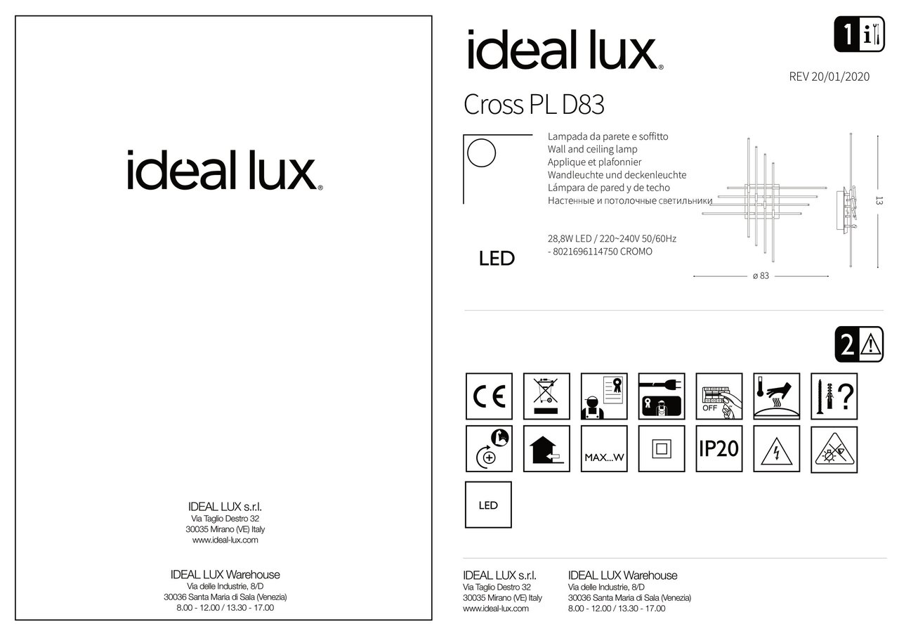 Світильник CROSS PL D83 (114750), IDEAL LUX - Зображення 114750_.jpg