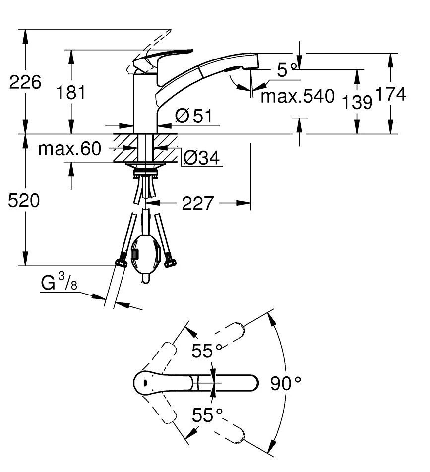 Змішувач для кухні Eurosmart 30305001 Grohe - Зображення 114866313-8215b.jpg