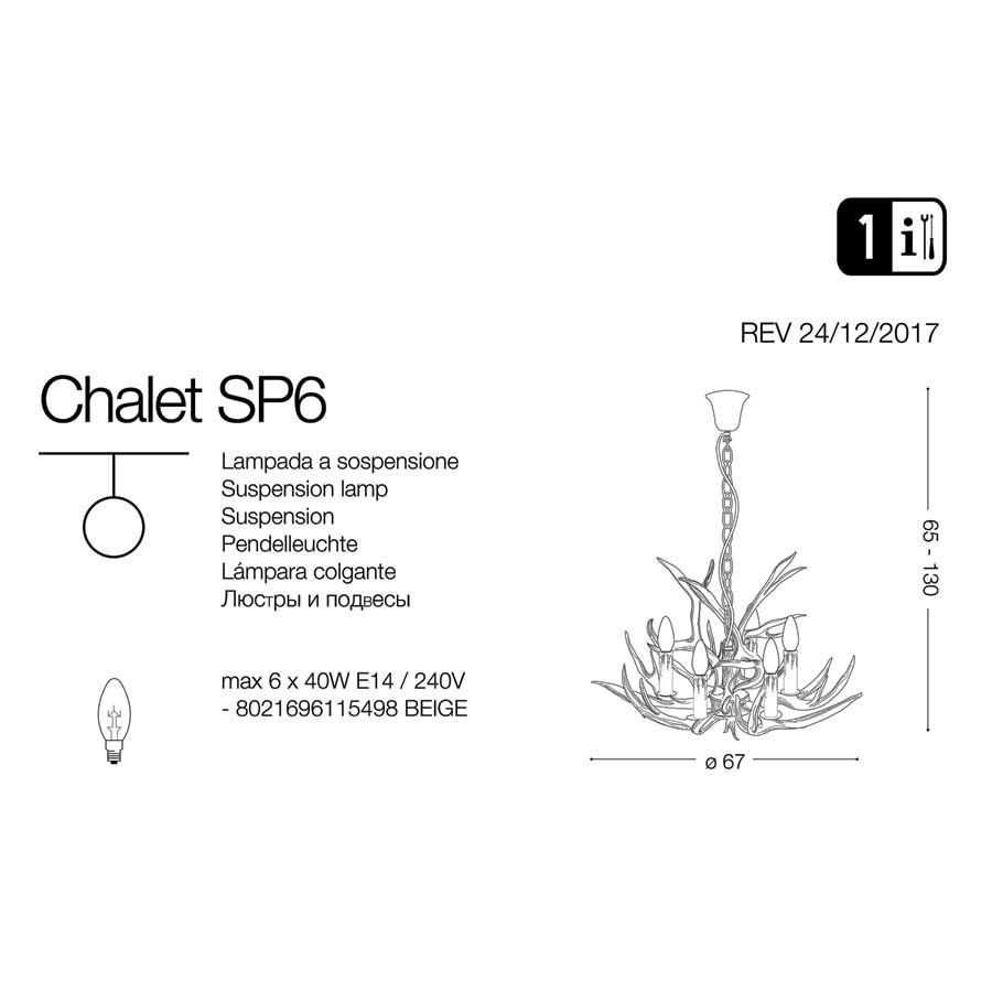 Люстра CHALET SP6 (115498), IDEAL LUX - Зображення 115498-.jpg