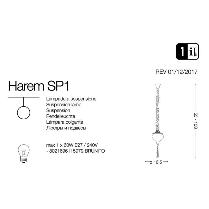 Люстра HAREM SP1 (115979), IDEAL LUX - Зображення 115979-.jpg
