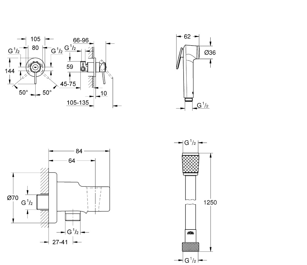Гігієнічний душ Bau Classic UA11104802 Grohe - Зображення 116789617-6caee.jpg