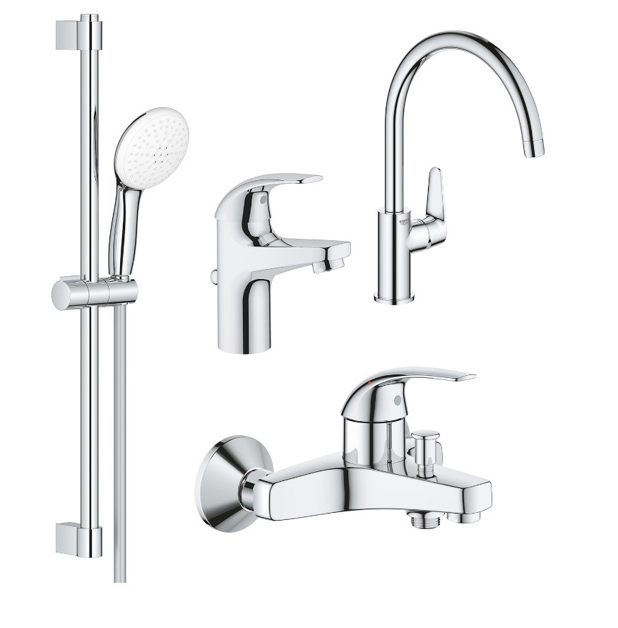 Набір змішувачів для ванни 4 в 1 BauCurve UA122218K1 Grohe - Зображення 116792236-d9f4d.jpg