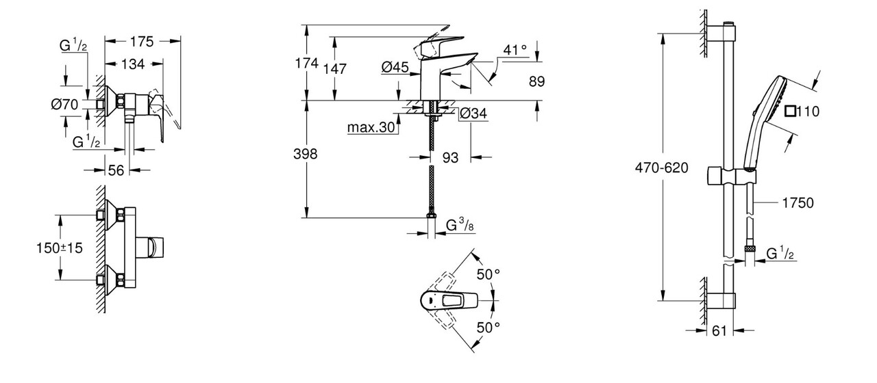 Набір змішувачів для душу 3 в 1 Bau Loop New UA123220S1 Grohe - Зображення 116793369-ec45e.jpg