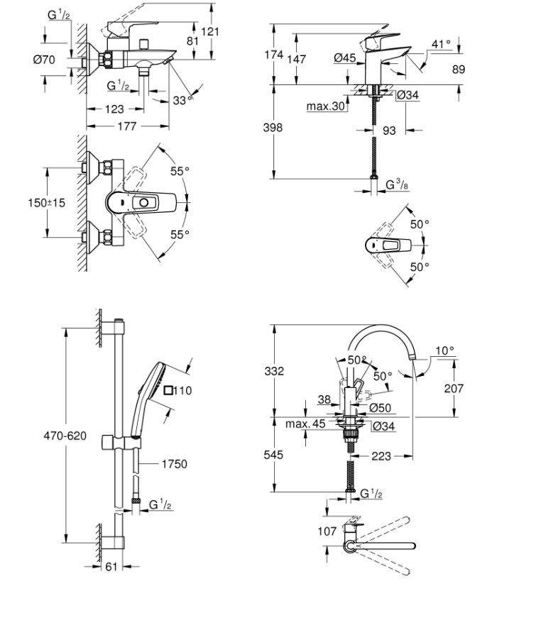 Набір змішувачів 4 в 1 Bau Loop UA123225K3 Grohe - Зображення 116793370-4dec3.jpg