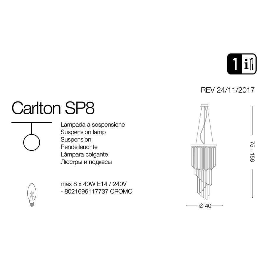 Люстра CARLTON SP8 CROMO (117737), IDEAL LUX - Зображення 117737-.jpg
