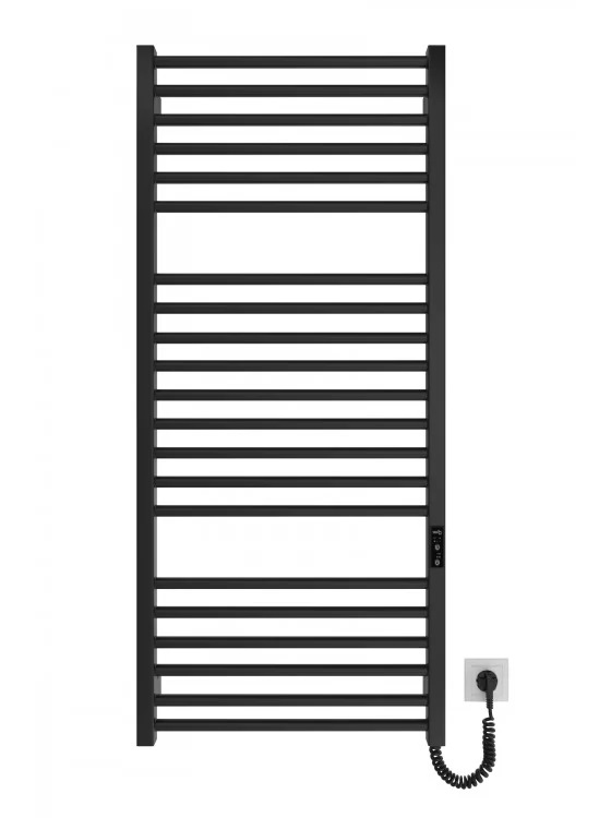 Полотенцесушитель электрический Derby черный 530x1170 Hygge Mario - Зображення
