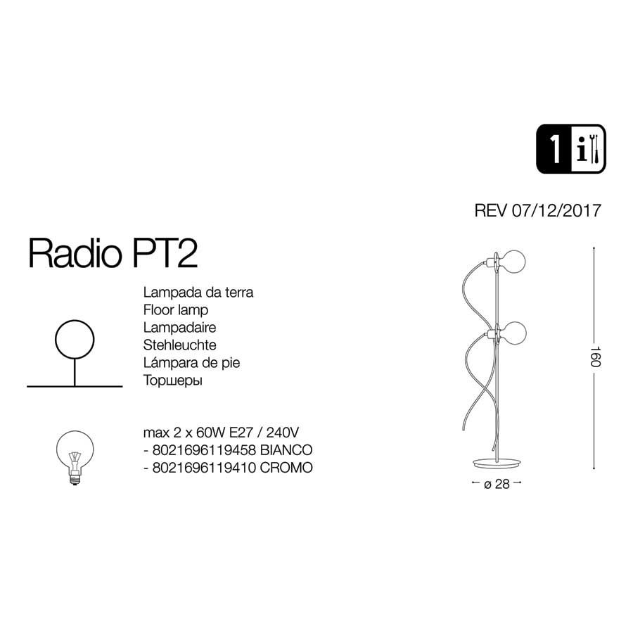 Торшер RADIO PT2 BIANCO  (119458), IDEAL LUX - Зображення 119410-.jpg