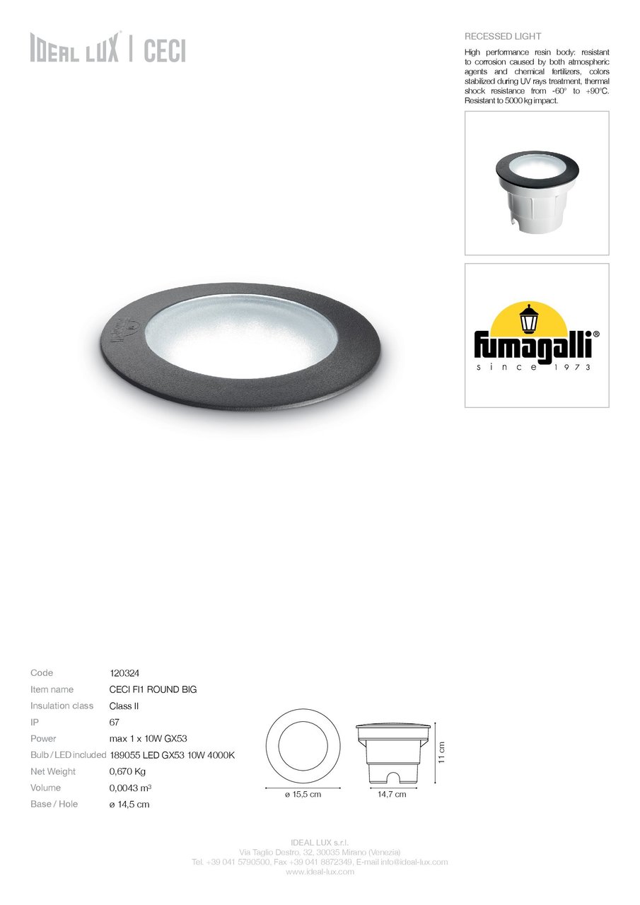 Світильник вуличний CECI PT1 ROUND BIG (120324), IDEAL LUX - Зображення 120324_SC.jpg