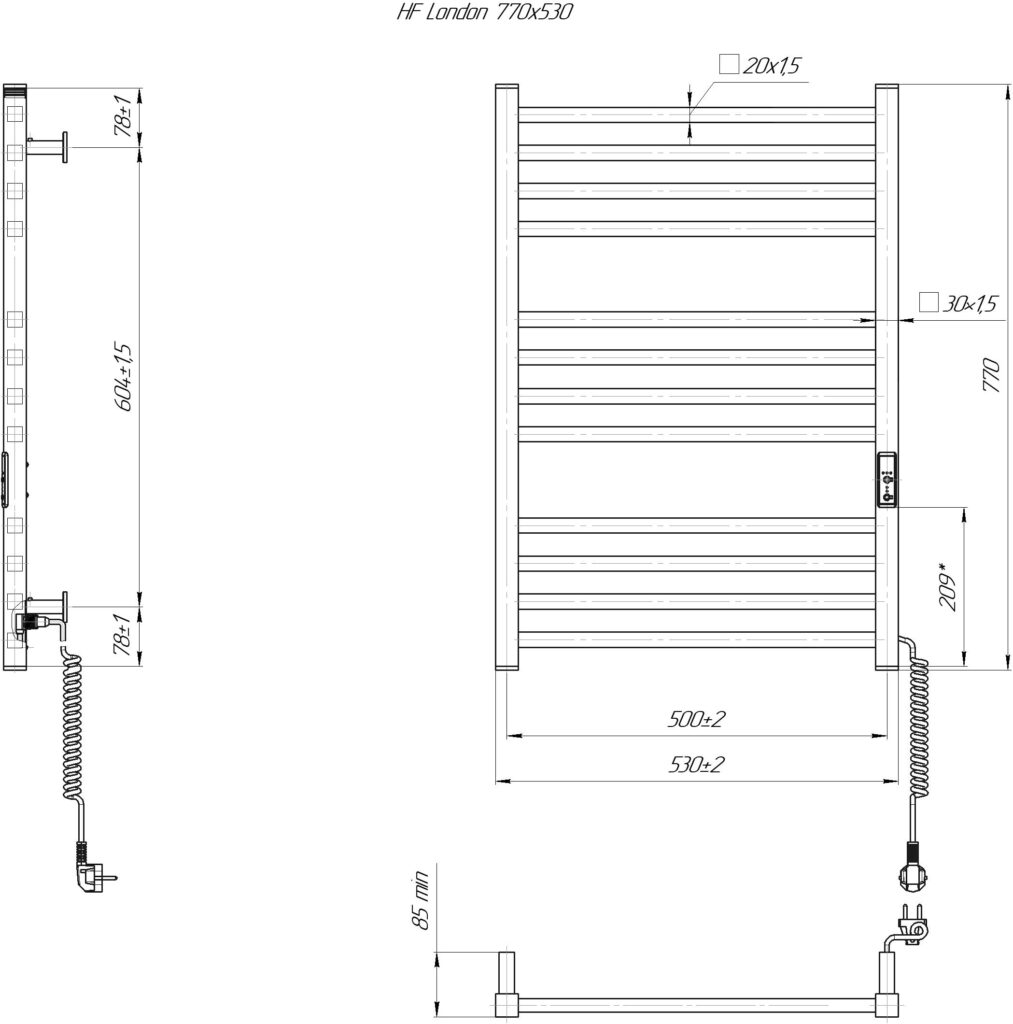 Рушникосушка електрична London чорний 530x770 Hygge Family - Зображення 121589258-f67ae.jpg