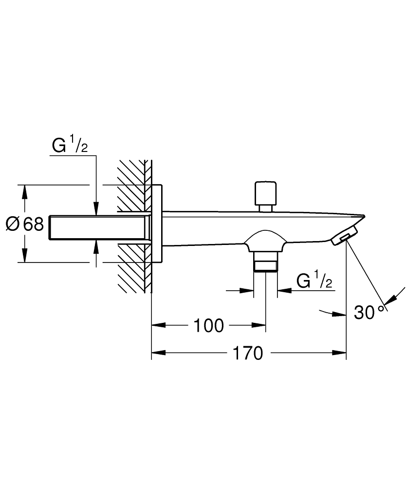 Вилив для ванни з перемикачем BauCosmopolitan 13425001 Grohe - Зображення 121857665-511e6.jpg