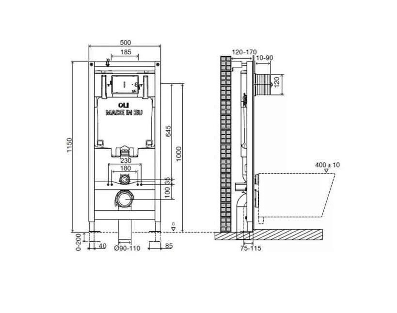 Комплект Інсталяція для унітаза механічна Oli 80 + Унітаз підвісний Legacy Rimless з кришкою soft-close Roca - Зображення 122047592-c9550.jpg
