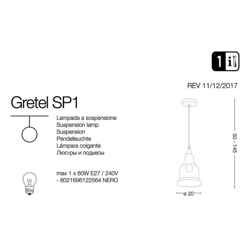 Люстра GRETEL SP1 (122564), IDEAL LUX - Зображення 122564-.jpg