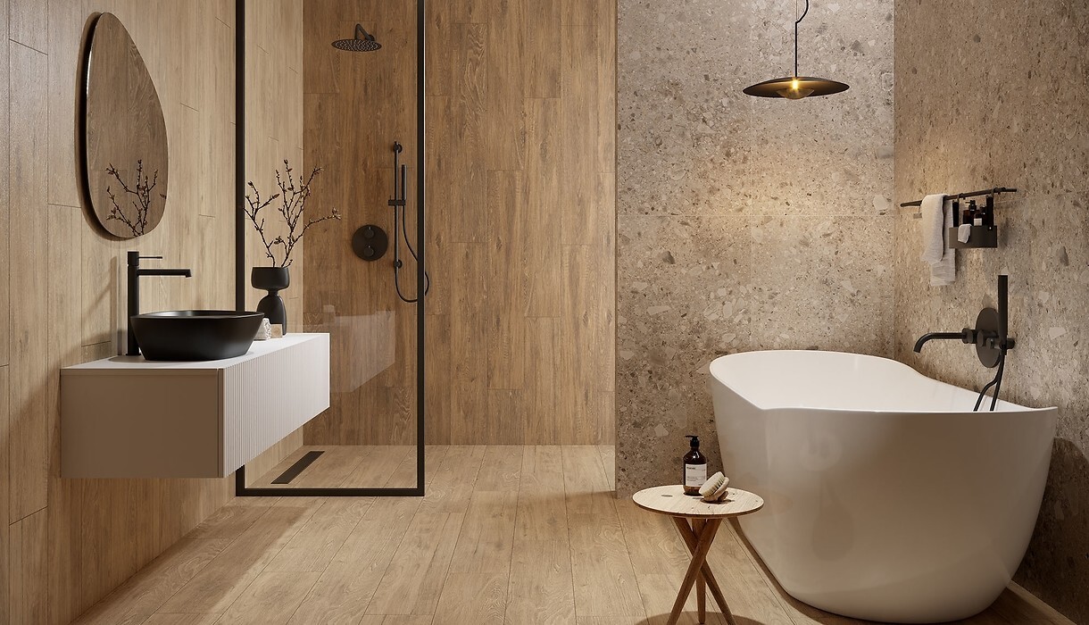 Плитка керамогранітна Wood Creation Brown RECT 221x890x8 Opoczno - Зображення 123111287-0ea04.jpg