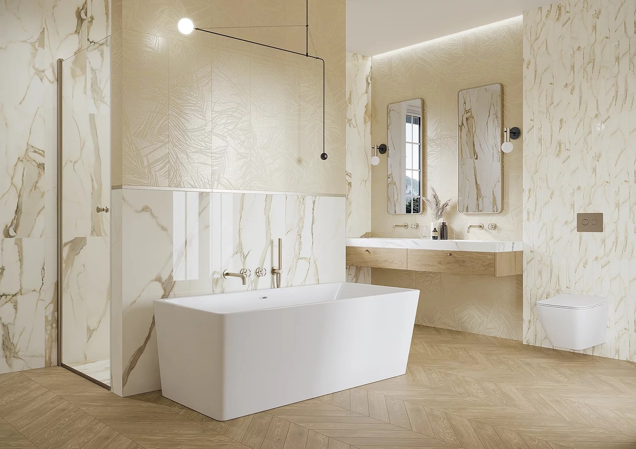 Плитка керамогранітна Warm Wind Gold SZKL RECT POL 598x1198 Paradyz - Зображення 123464726-371fe.jpg