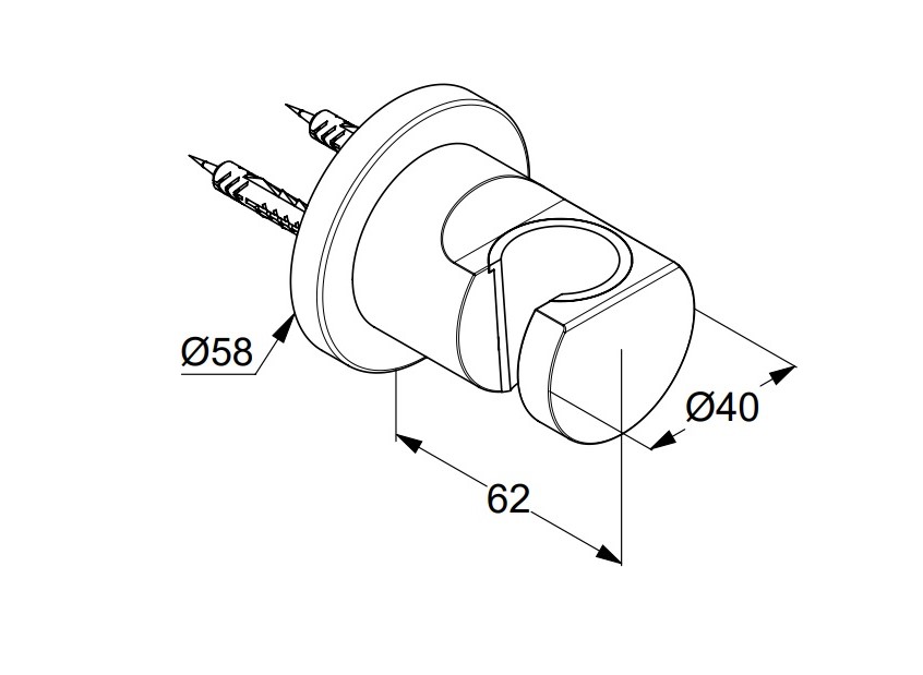 Тримач для ручного душу DN 15 Nova Fonte 20552N0-15 Kludi - Зображення 125007101-68f6f.jpg