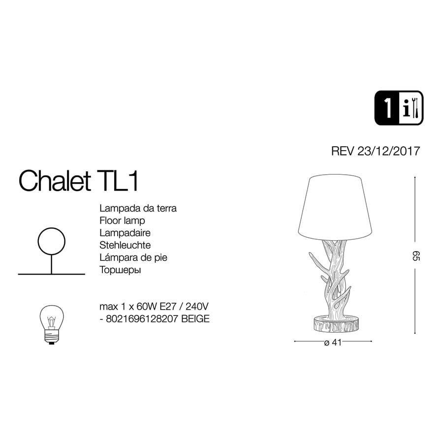 Настільна лампа CHALET TL1 (128207), IDEAL LUX - Зображення 128207-1.jpg