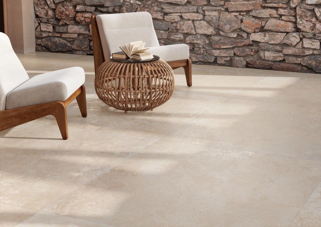 Плитка керамогранітна Travertino Beige Cross R10 RECT 600x1200 Ragno - Зображення 129903793-e139b.jpg