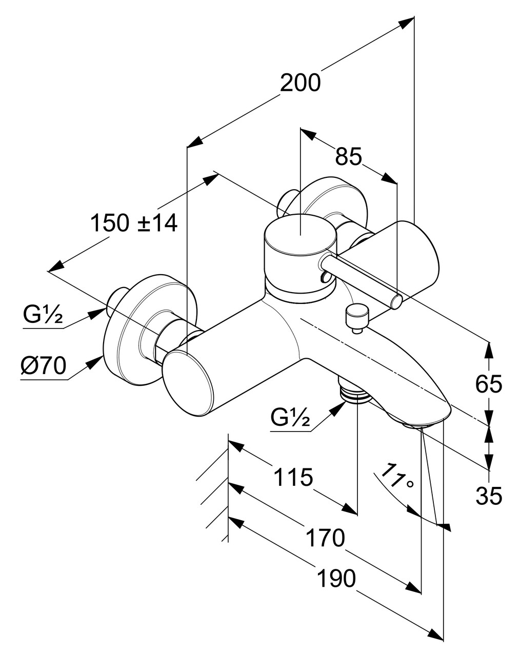 Змішувач для ванни DN 15 Bozz 38691N076 Brushed Gold Kludi - Зображення 130719308-59dca.jpg
