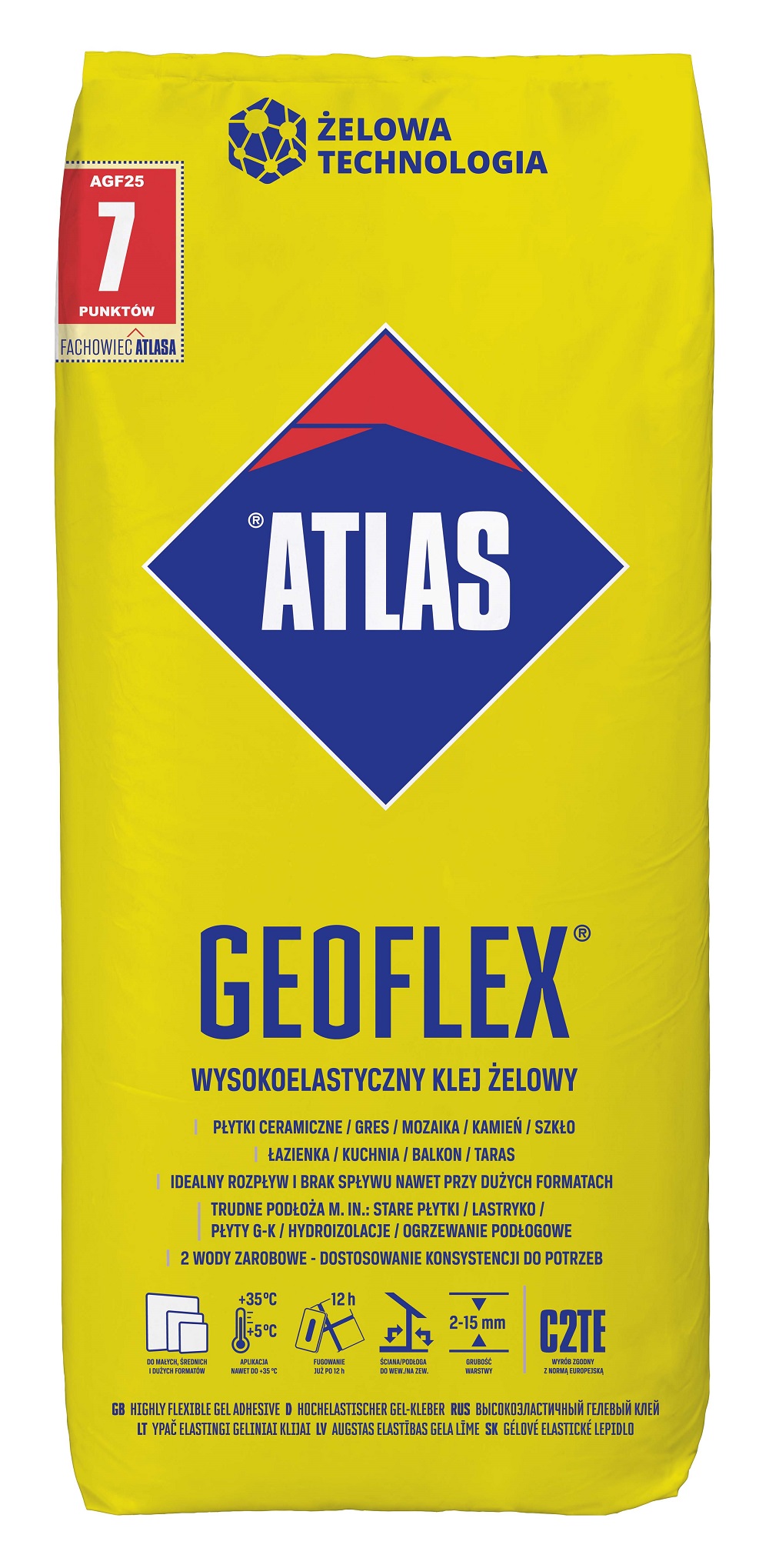 Клей для плитки Atlas Geoflex (25 кг) - Зображення