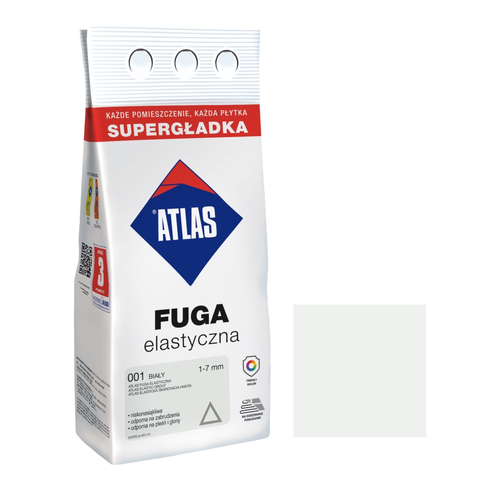 Затирка для швов Atlas elastyczna белый №001 (2 кг) - Зображення 130731526-f2cd1.jpg
