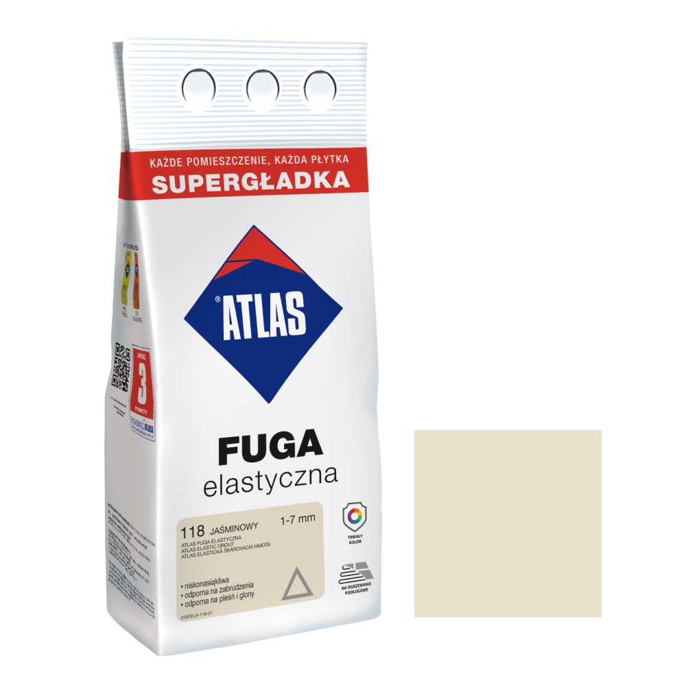 Затирка для швів Atlas elastyczna жасміновий №118 (2 кг) - Зображення 130738057-79a5b.jpg