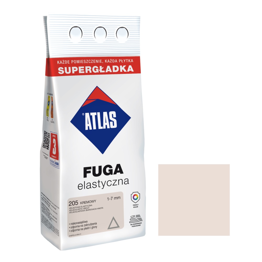 Затирка для швів Atlas elastyczna кремовий №205 (2 кг) - Зображення