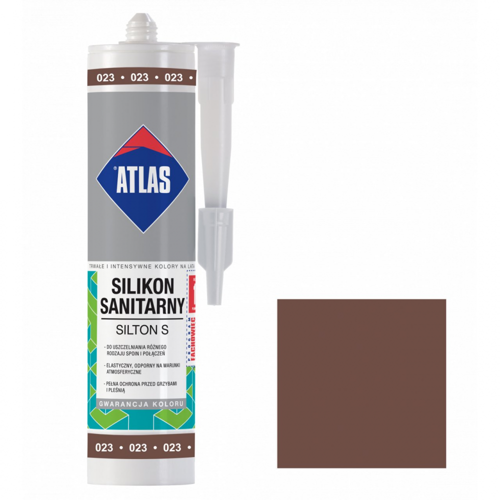 Силікон Atlas Silton S №023 коричневий (280 мл) - Зображення