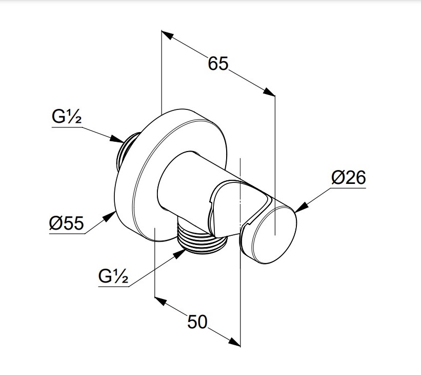Підключення душового шланга DN 15 A-QA 60547N0-00 Brushed gold Kludi - Зображення 131249640-61139.jpg