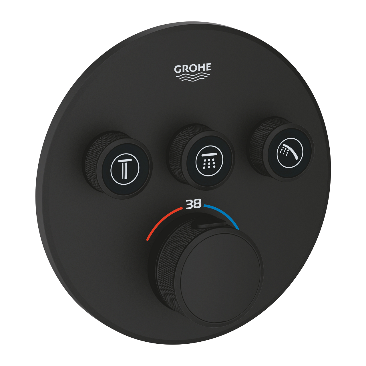 Змішувач для душу Grohtherm SmartControl 29508KF0 Black matt Grohe - Зображення