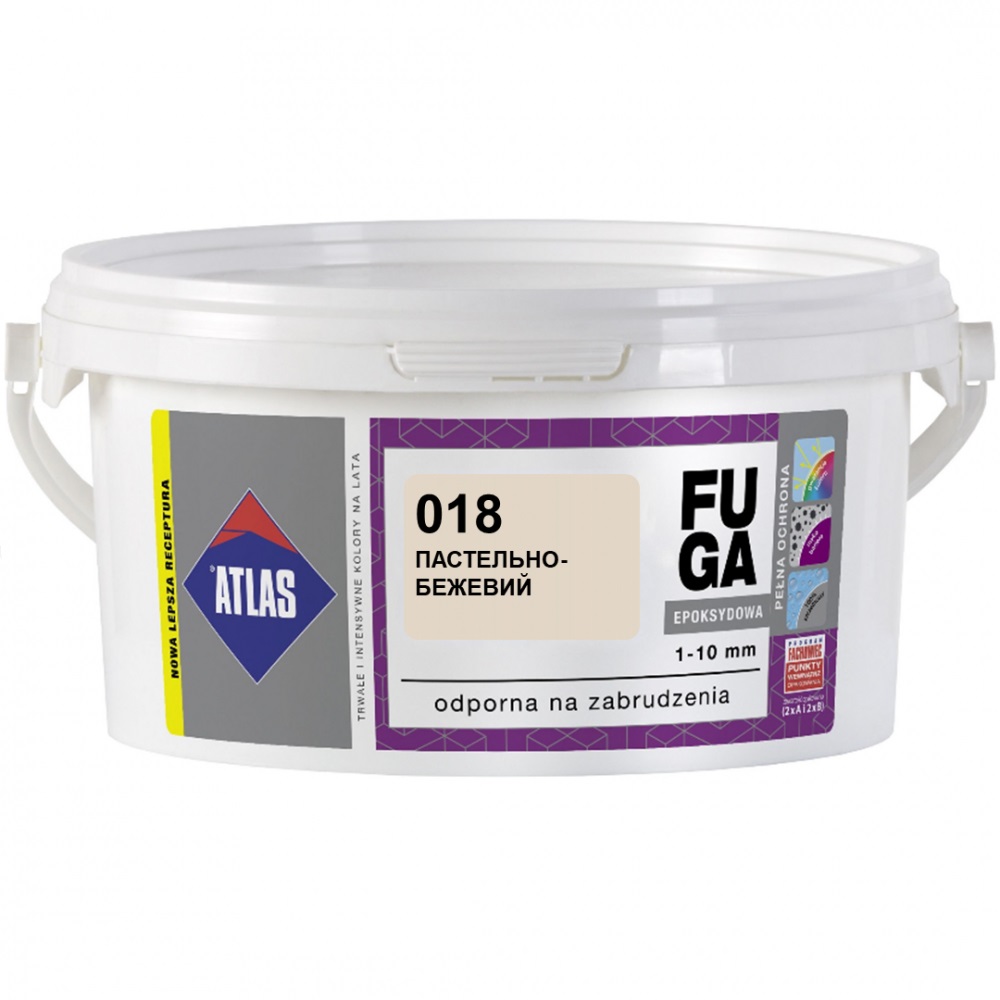 Затирка для швів Atlas епоксидна №018 пастельно-бежевий (2 кг) - Зображення