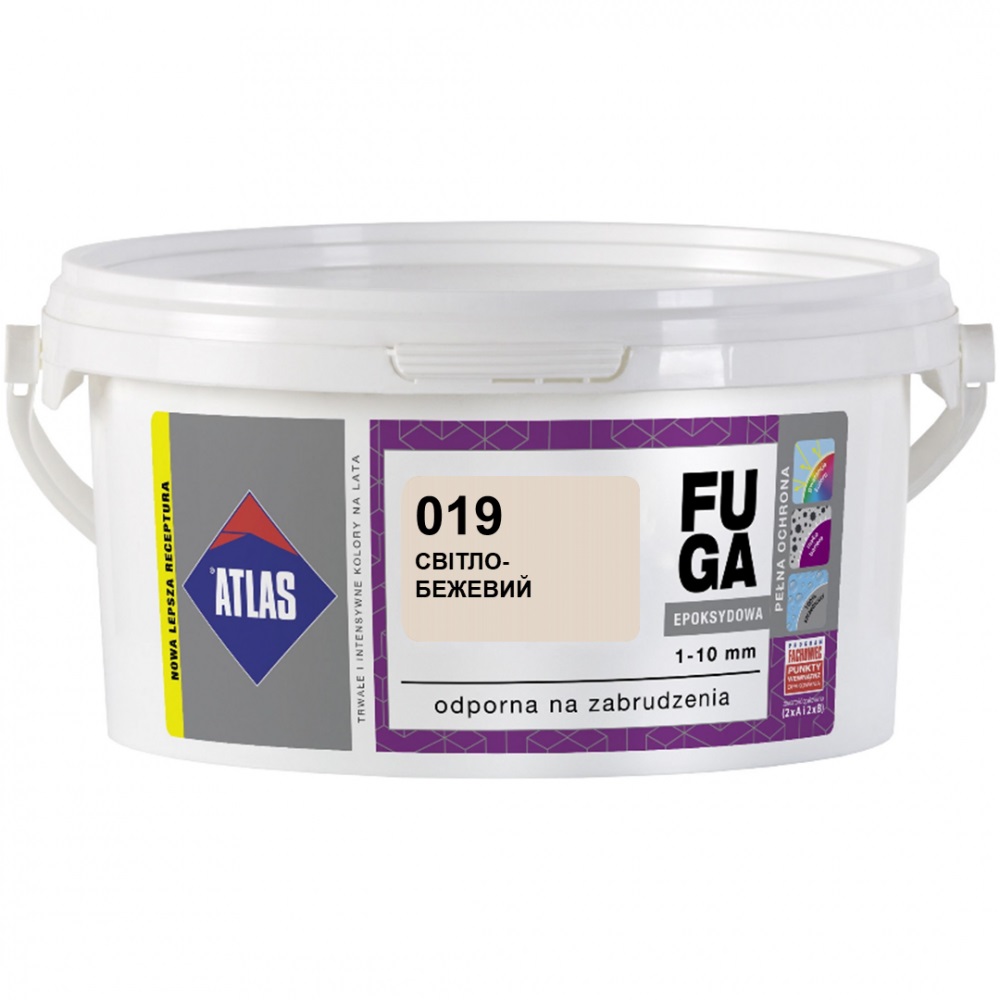 Затирка для швов Atlas эпоксидная №019 светло-бежевый (2 кг) - Зображення