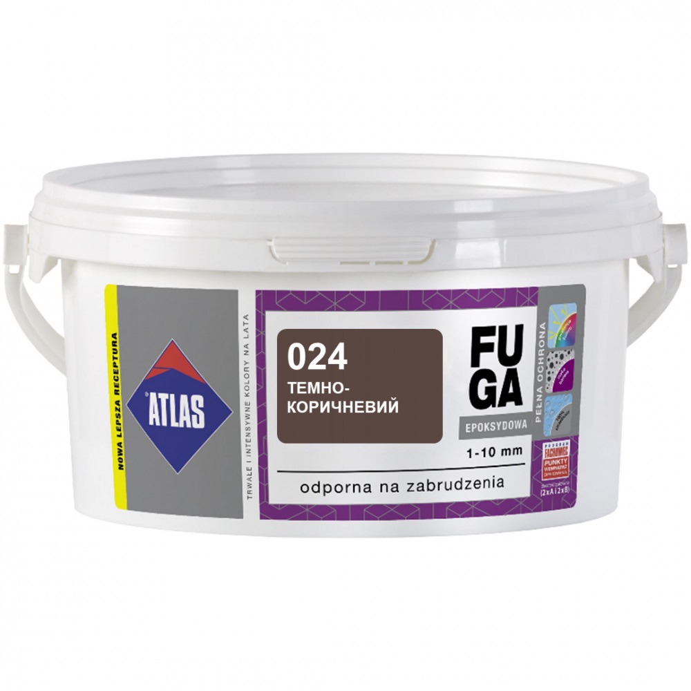 Затирка для швів Atlas епоксидна №024 темно-коричневий (2 кг) - Зображення