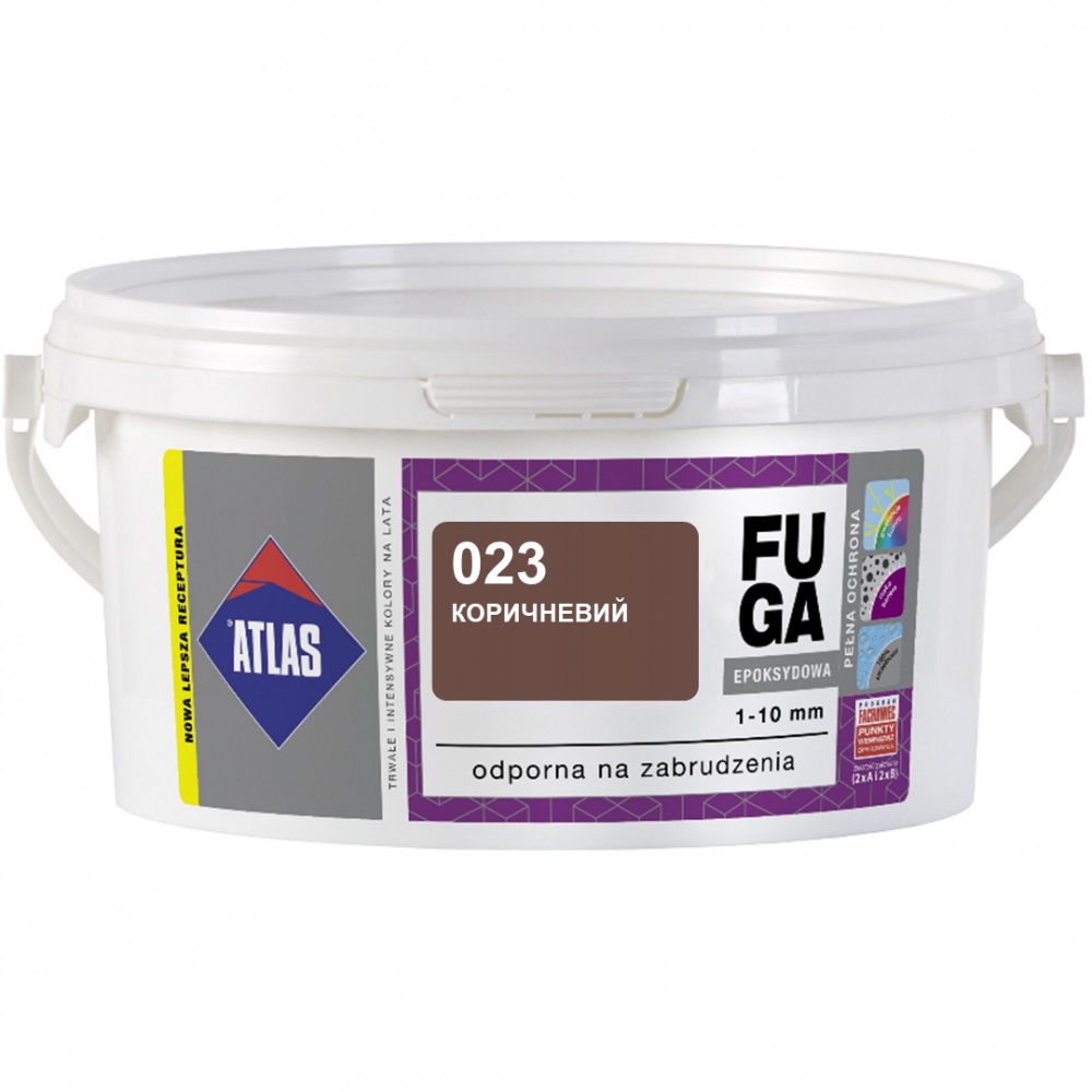 Затирка для швів Atlas епоксидна №023 коричневий (2 кг) - Зображення