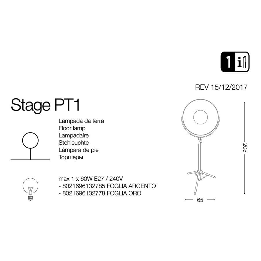 Торшер STAGE PT1 FOGLIA ARGENTO (132785), IDEAL LUX - Зображення 132785_.jpg