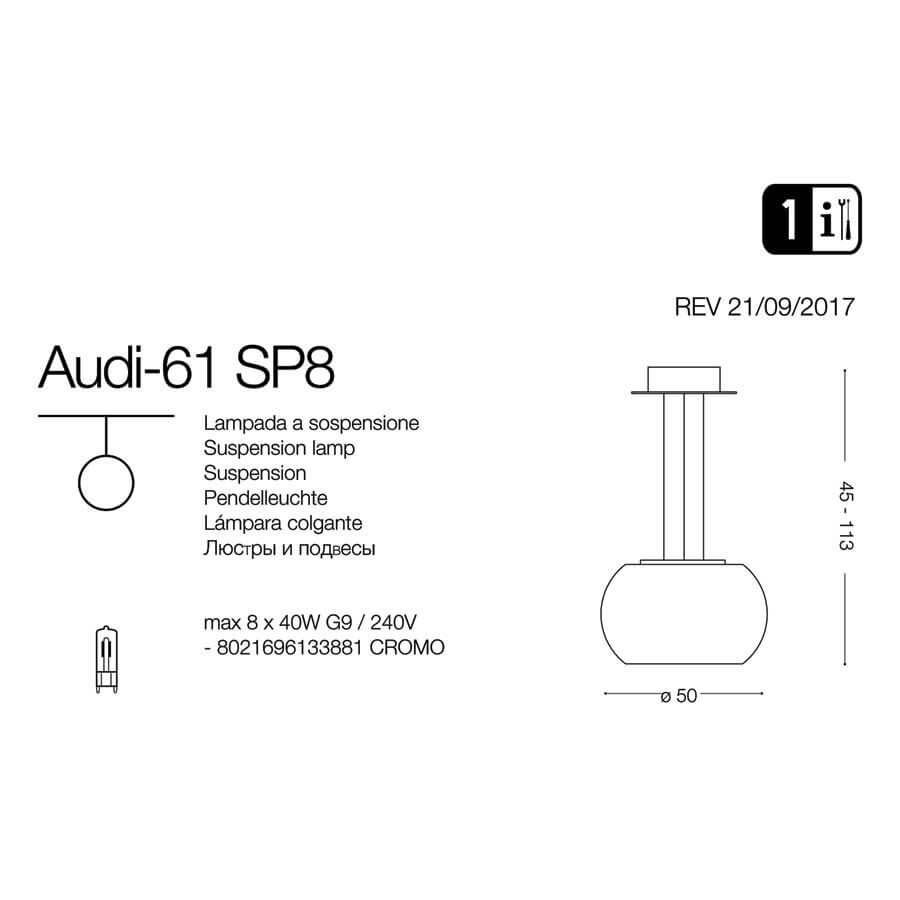 Світильник AUDI-61 SP8 (133881), IDEAL LUX - Зображення 133881-.jpg