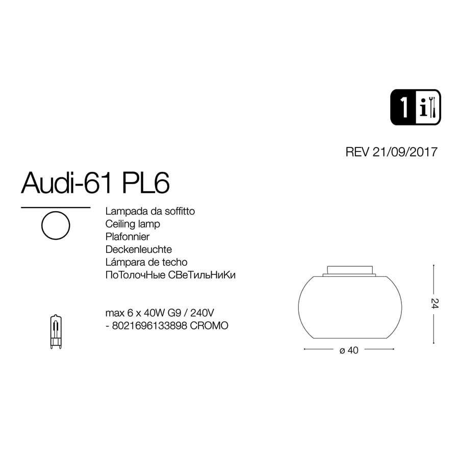 Світильник AUDI-61 PL6 (133898), IDEAL LUX - Зображення 133898-.jpg