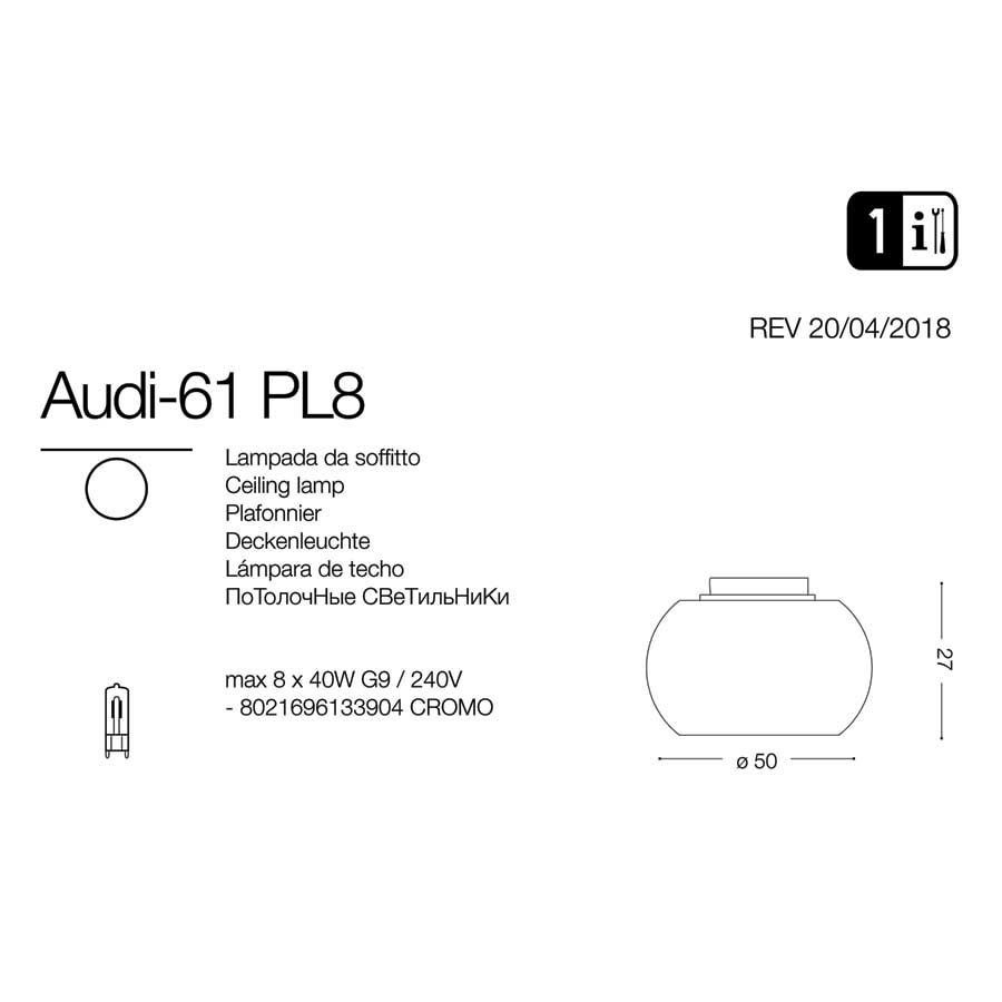 Світильник AUDI-61 PL8 (133904), IDEAL LUX - Зображення 133904-.jpg