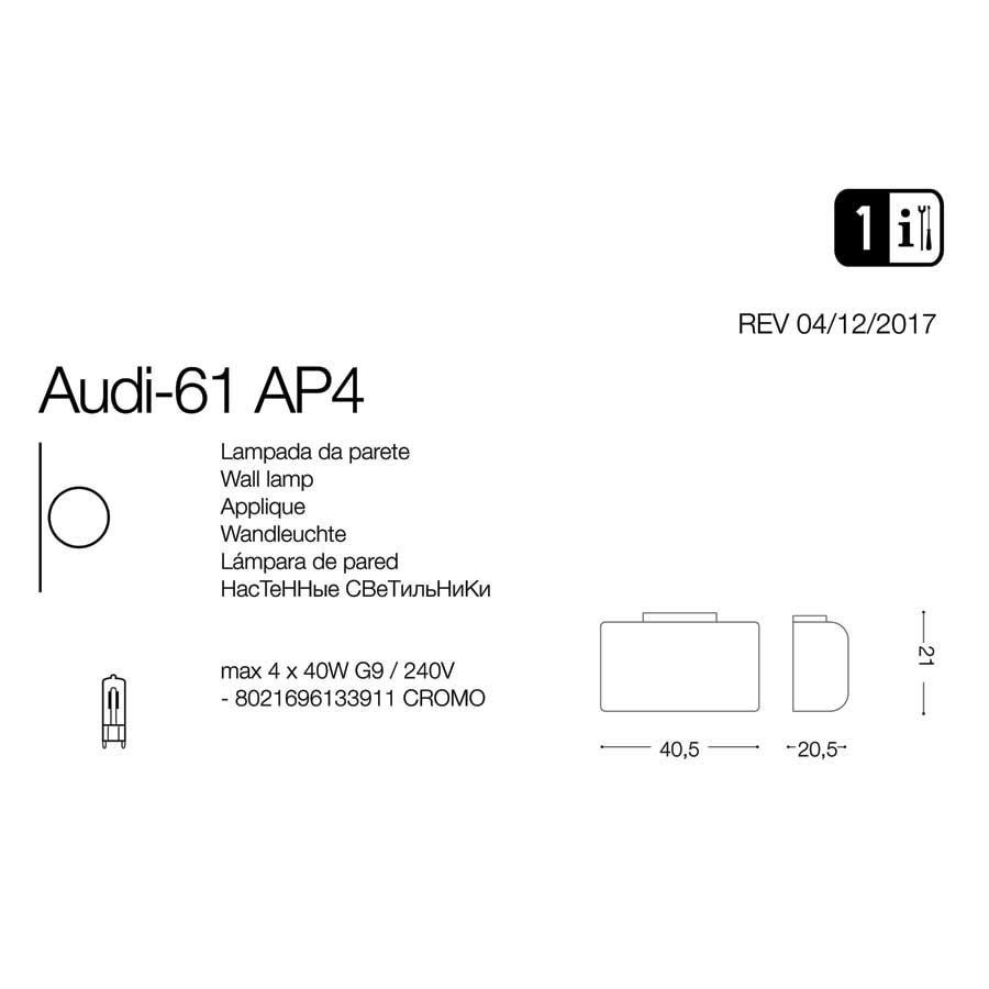 Бра AUDI-61 AP4 (133911), IDEAL LUX - Зображення 133911-1.jpg