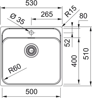 Кухонна мийка SMART SRX 210-50 TL Полірована FRANKE - Зображення 134480385-7bc59.jpg
