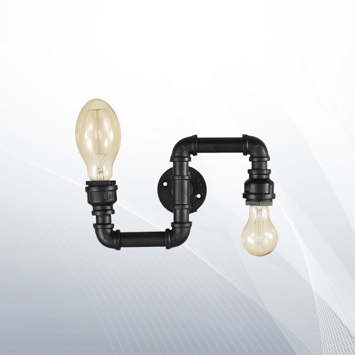 Світильник PLUMBER AP2 NERO (136691), IDEAL LUX - Зображення