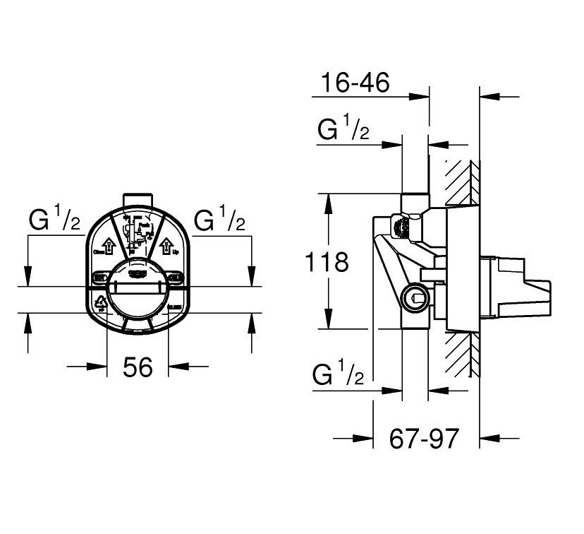 Вбудована частина змішувача 33963000 Grohe - Зображення 136971338-03514.jpg