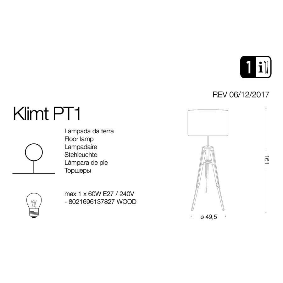 Торшер KLIMT PT1 (137827), IDEAL LUX - Зображення 137827-1.jpg